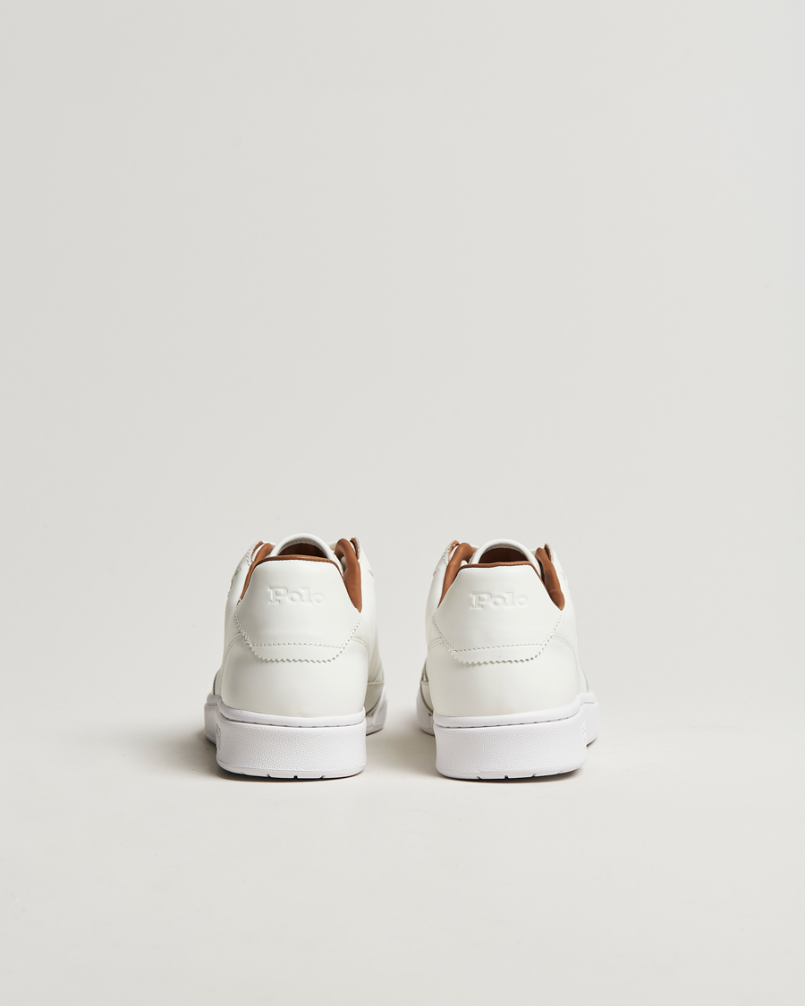 Homme | Polo Ralph Lauren Polo Court Sneaker Deckwash White Leather | Polo Ralph Lauren | Polo Court Sneaker Deckwash White Leather