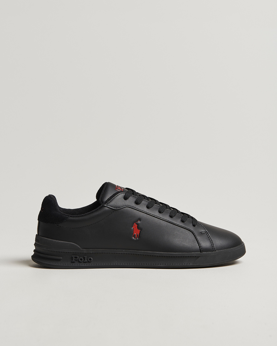 Homme | Polo Ralph Lauren Heritage Court II High Sneaker Black/Red | Polo Ralph Lauren | Heritage Court II High Sneaker Black/Red