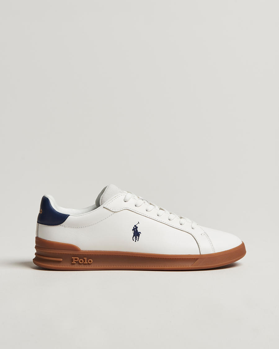 Homme | Polo Ralph Lauren Heritage Count II Low Sneaker Deckwash White/Navy | Polo Ralph Lauren | Heritage Count II Low Sneaker Deckwash White/Navy