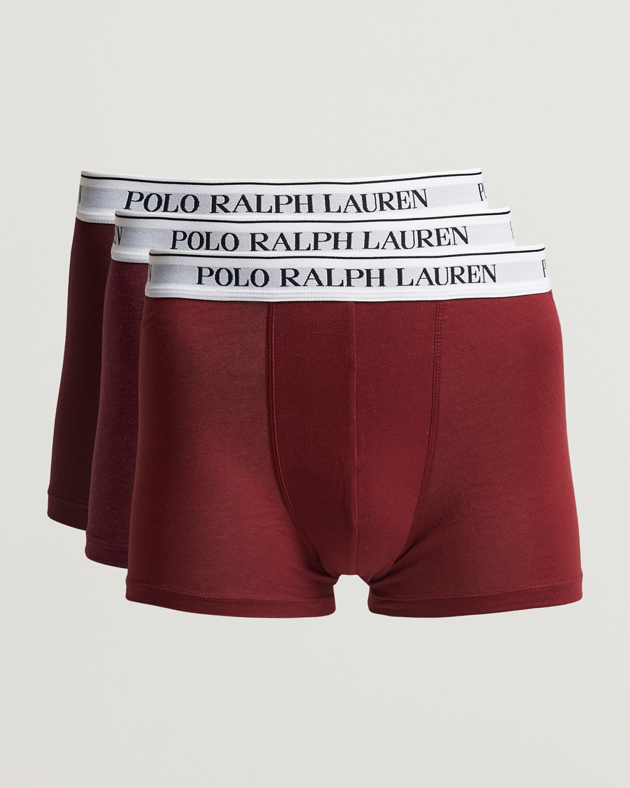 Homme | Sous-Vêtements Et Chaussettes | Polo Ralph Lauren | 3-Pack Trunk Ruby/Wine Heather/Red Carpet