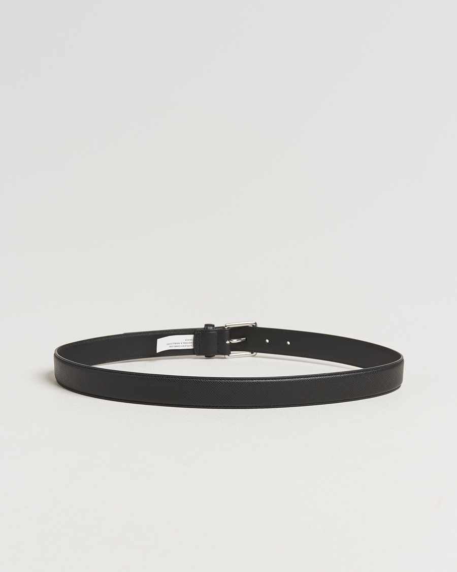 Homme | Polo Ralph Lauren Saffiano Leather Belt Black | Polo Ralph Lauren | Saffiano Leather Belt Black