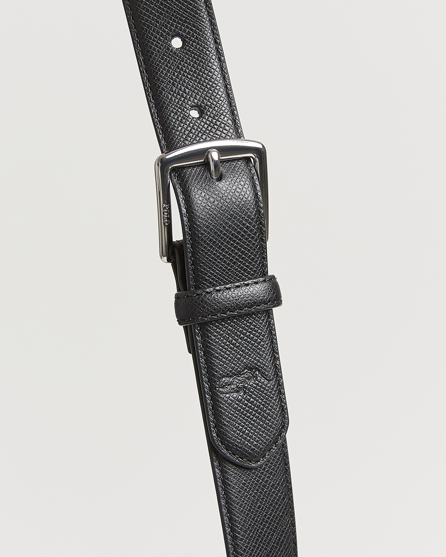 Homme | Polo Ralph Lauren Saffiano Leather Belt Black | Polo Ralph Lauren | Saffiano Leather Belt Black