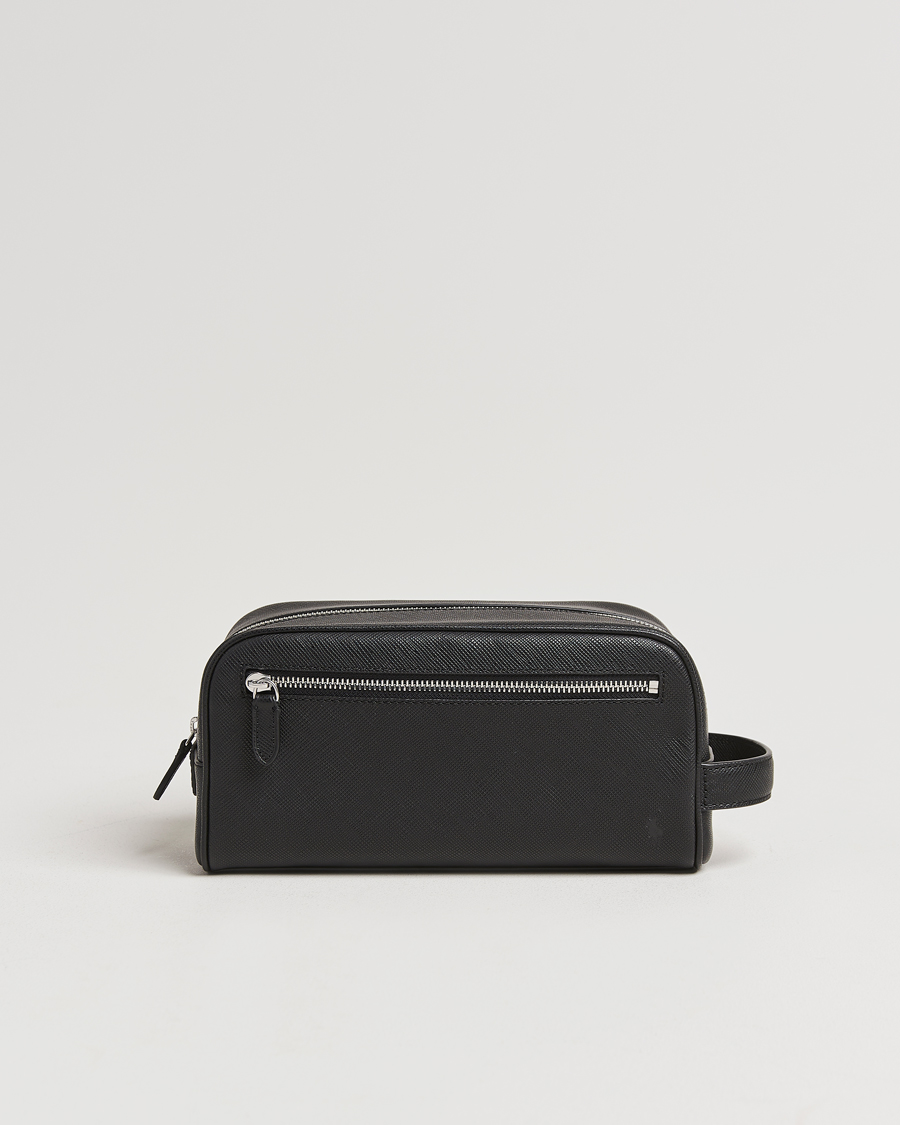 Homme | Polo Ralph Lauren Saffiano Leather Washbag Black | Polo Ralph Lauren | Saffiano Leather Washbag Black