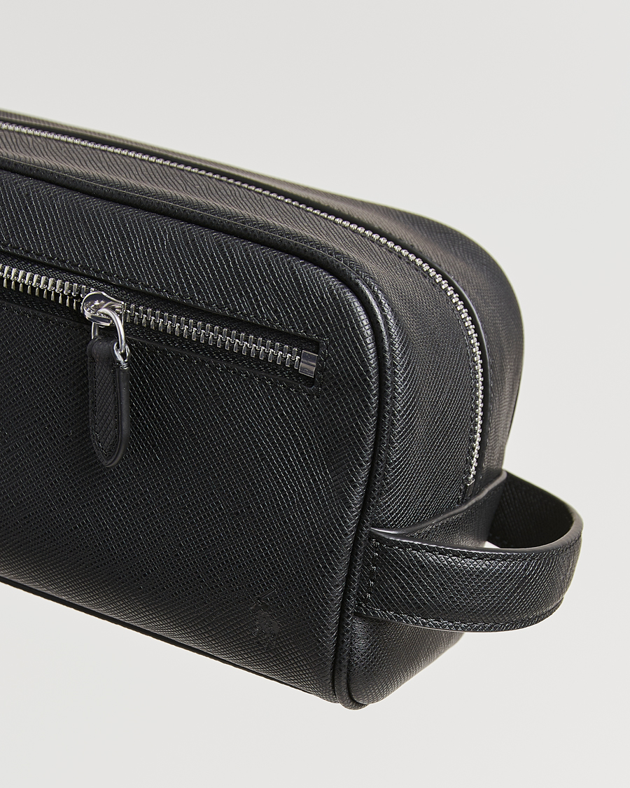 Homme | Polo Ralph Lauren Saffiano Leather Washbag Black | Polo Ralph Lauren | Saffiano Leather Washbag Black