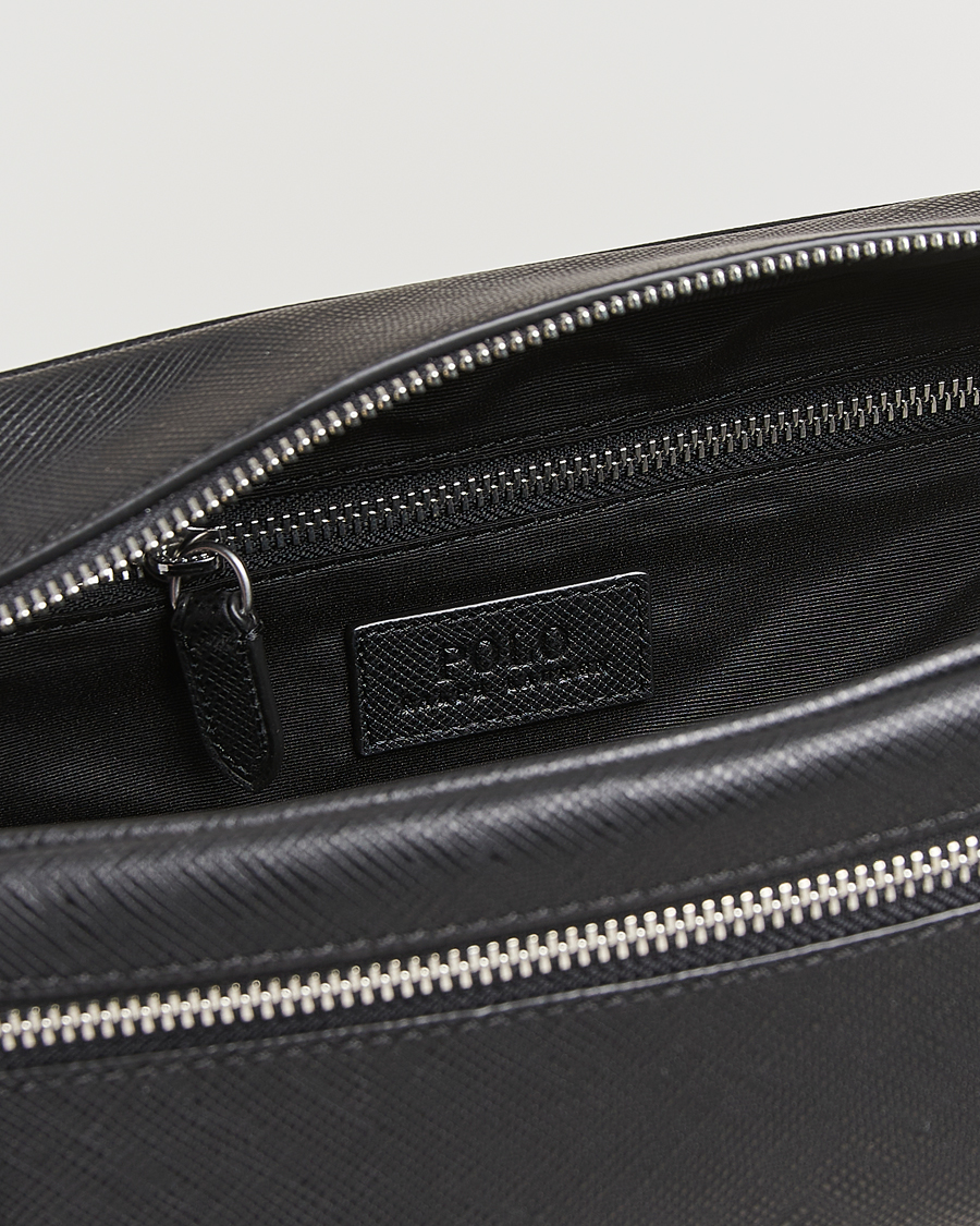 Homme | Polo Ralph Lauren Saffiano Leather Washbag Black | Polo Ralph Lauren | Saffiano Leather Washbag Black