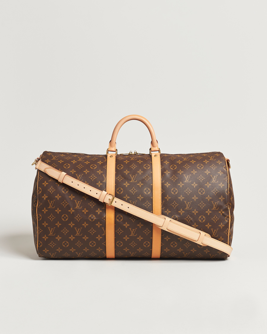 Homme | Louis Vuitton Pre-Owned Keepall Bandoulière 55 Monogram | Louis Vuitton Pre-Owned | Keepall Bandoulière 55 Monogram