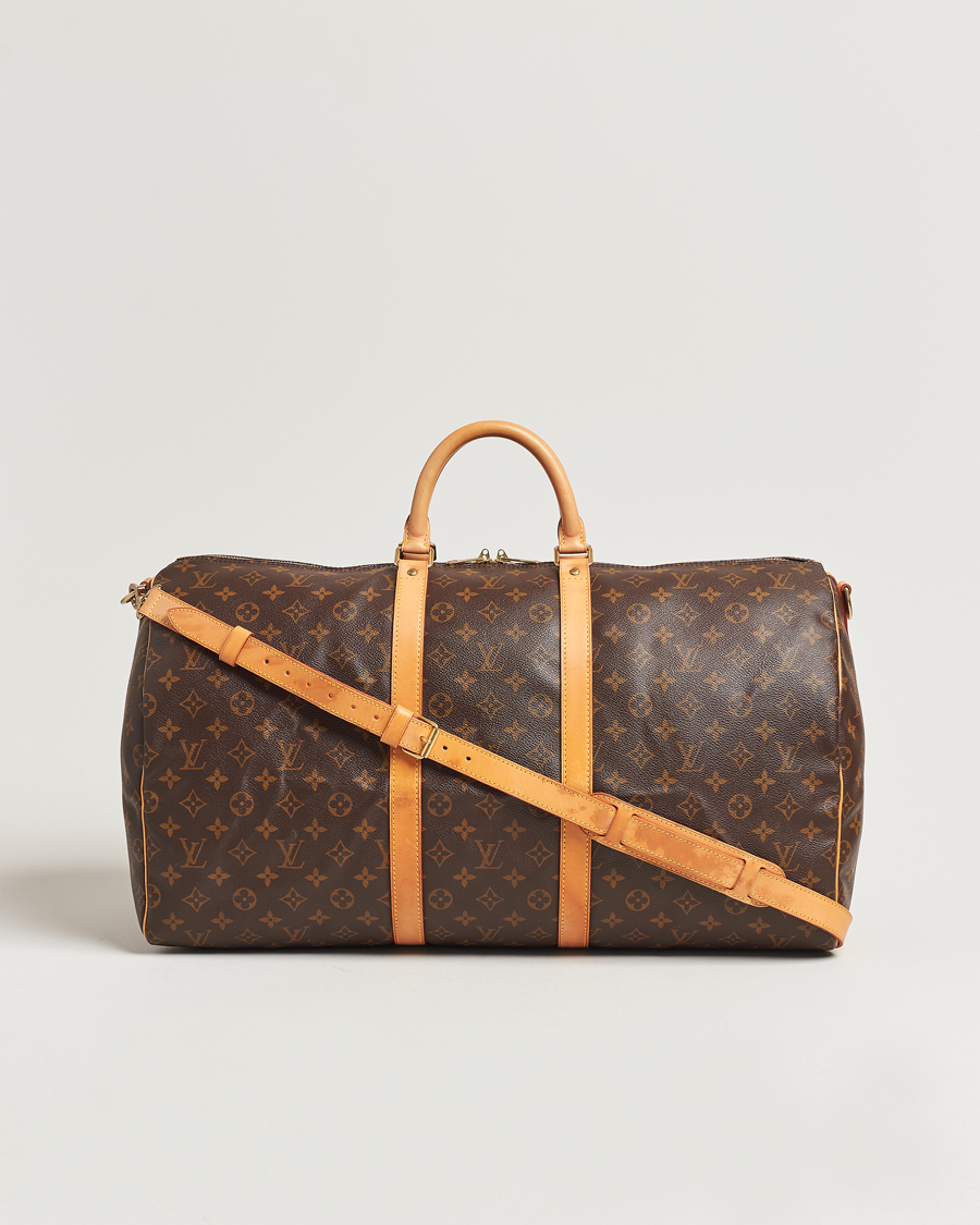 Homme | Louis Vuitton Pre-Owned Keepall Bandoulière 55 Monogram | Louis Vuitton Pre-Owned | Keepall Bandoulière 55 Monogram