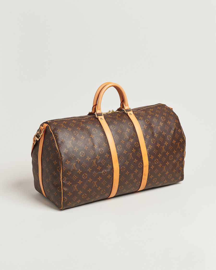 Homme | Louis Vuitton Pre-Owned Keepall Bandoulière 55 Monogram | Louis Vuitton Pre-Owned | Keepall Bandoulière 55 Monogram
