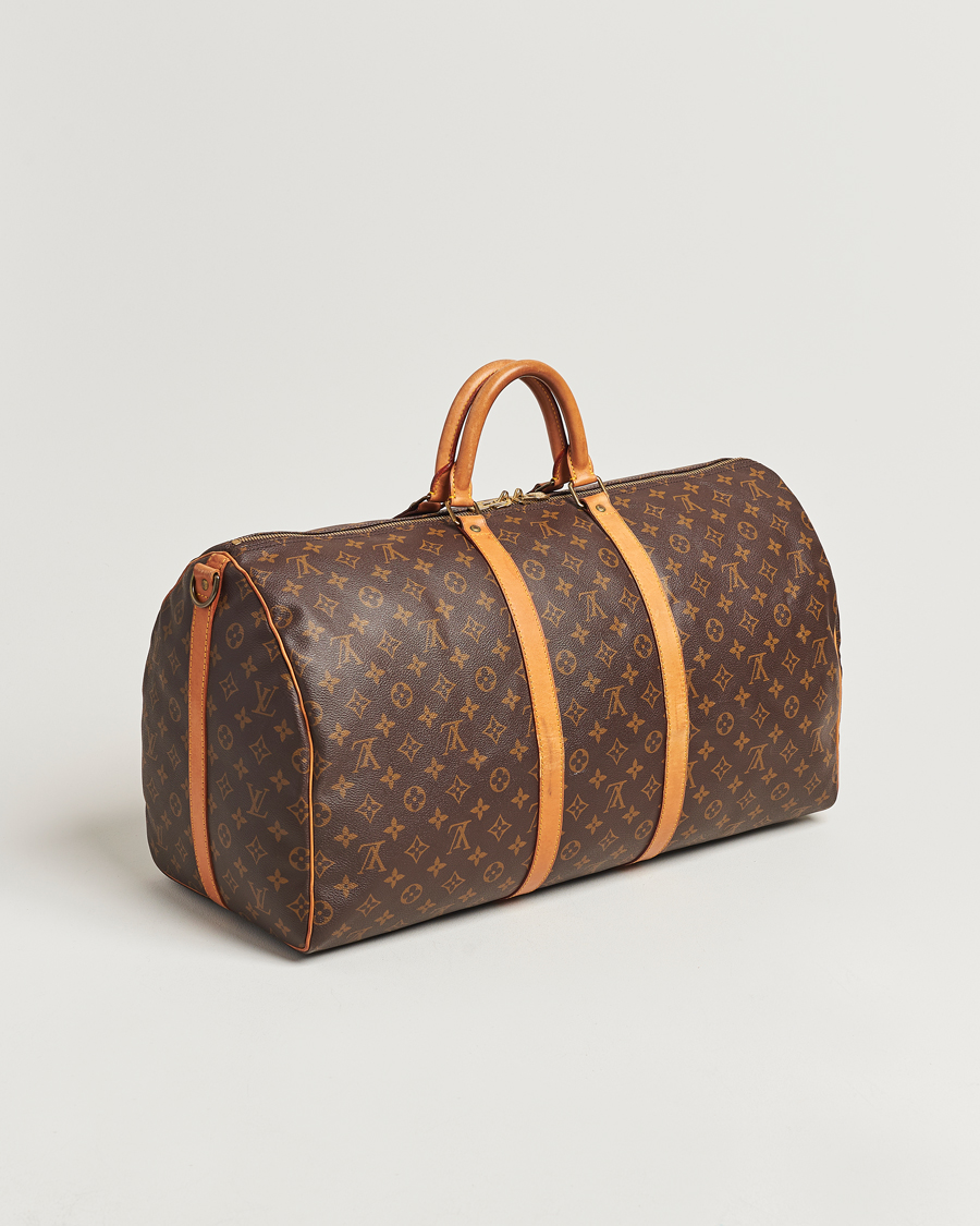 Homme | Louis Vuitton Pre-Owned Keepall Bandoulière 55 Monogram | Louis Vuitton Pre-Owned | Keepall Bandoulière 55 Monogram