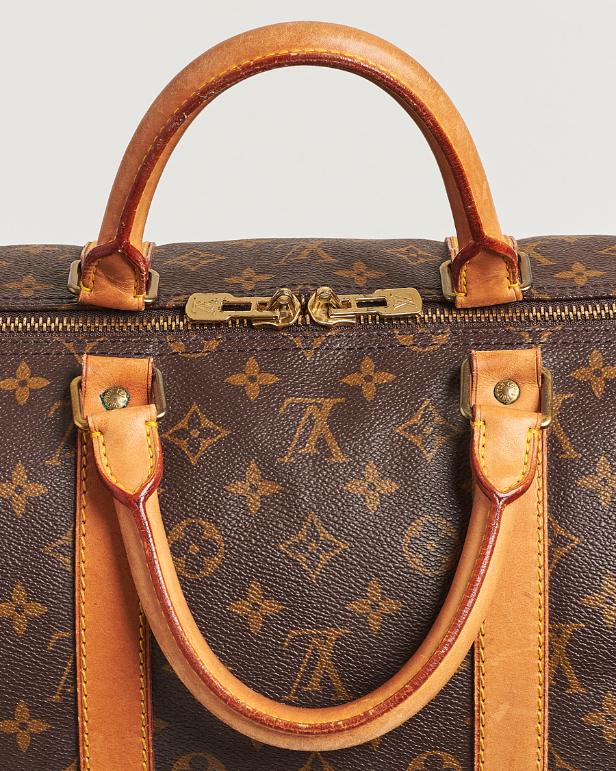 Homme | Louis Vuitton Pre-Owned Keepall Bandoulière 55 Monogram | Louis Vuitton Pre-Owned | Keepall Bandoulière 55 Monogram