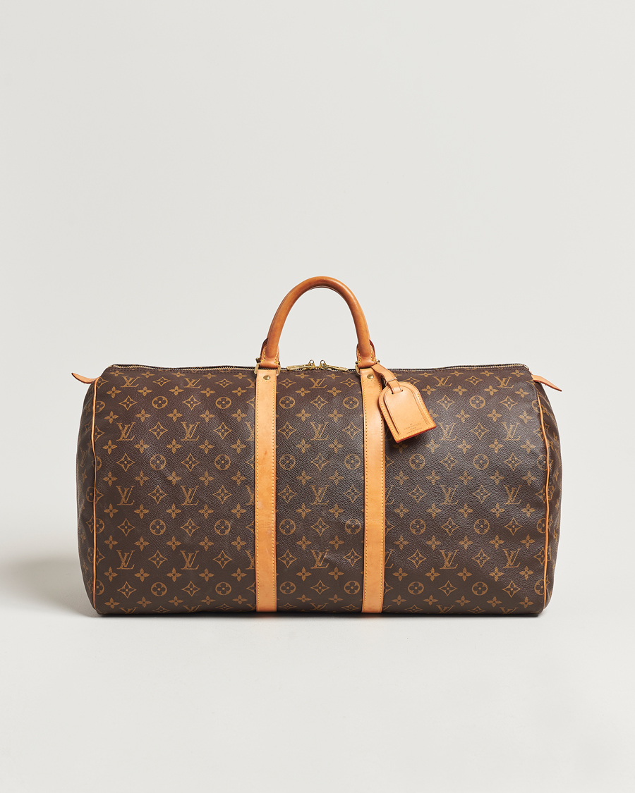 Homme | Louis Vuitton Pre-Owned Keepall 55 Bag Monogram | Louis Vuitton Pre-Owned | Keepall 55 Bag Monogram