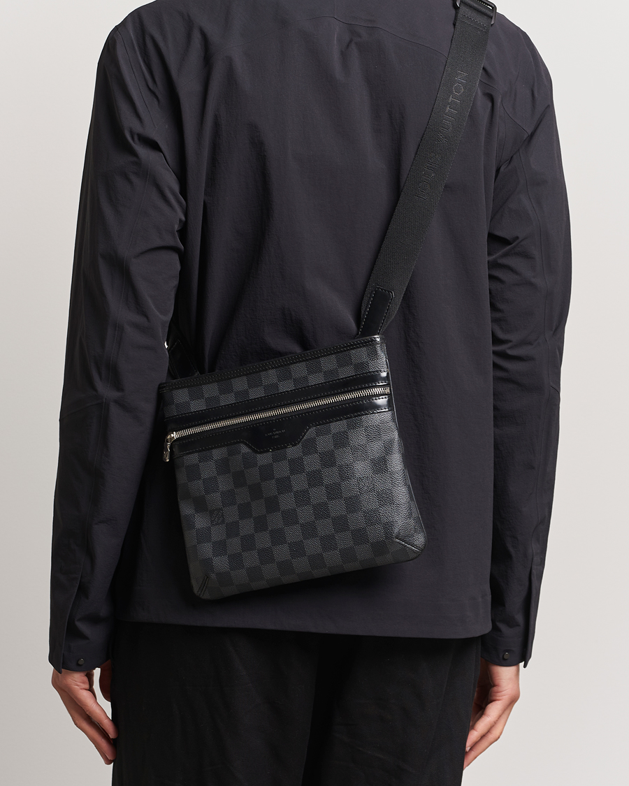 Homme | Pre-Owned & Vintage Bags | Louis Vuitton Pre-Owned | Thomas Messenger Bag Damier Graphite 