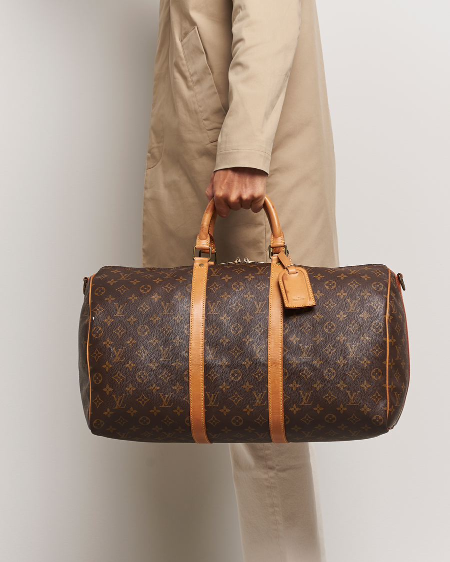 Homme | Louis Vuitton Pre-Owned Keepall Bandoulière 50 Bag Monogram | Louis Vuitton Pre-Owned | Keepall Bandoulière 50 Bag Monogram