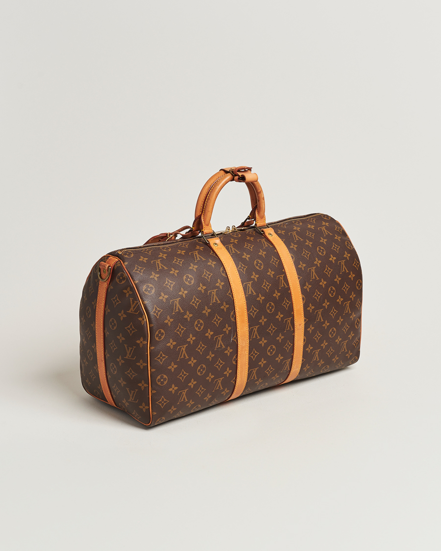 Homme | Louis Vuitton Pre-Owned Keepall Bandoulière 50 Bag Monogram | Louis Vuitton Pre-Owned | Keepall Bandoulière 50 Bag Monogram