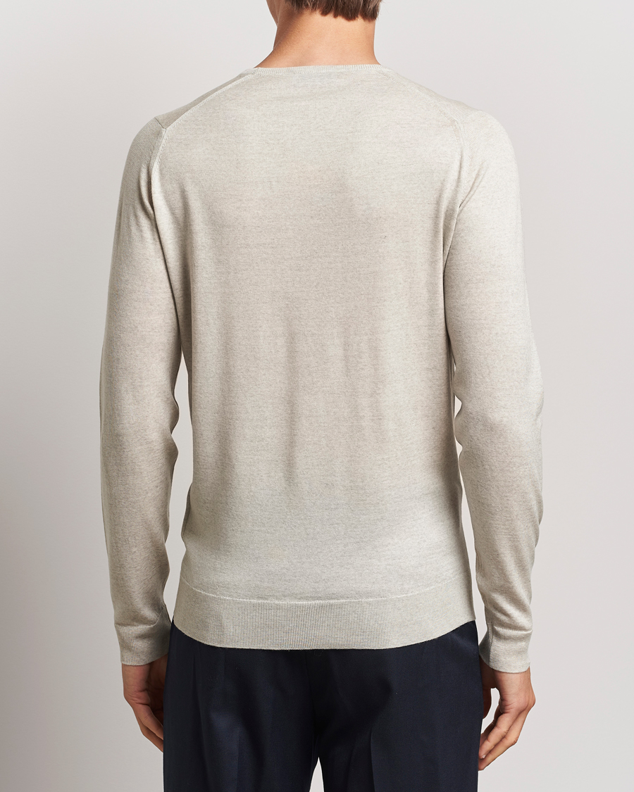 Homme | Pulls Et Tricots | John Smedley | Lundy Extra Fine Merino Crew Neck Grey Fleece