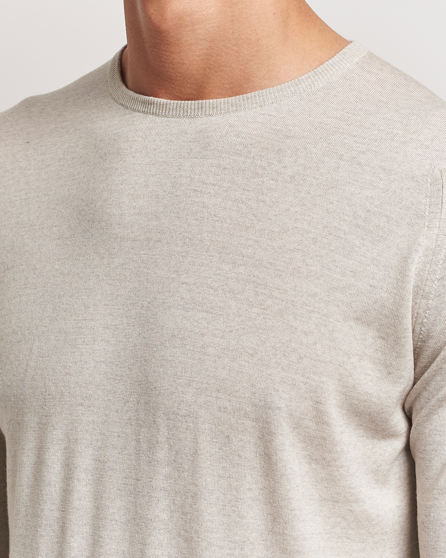 Homme | Pulls Et Tricots | John Smedley | Lundy Extra Fine Merino Crew Neck Grey Fleece