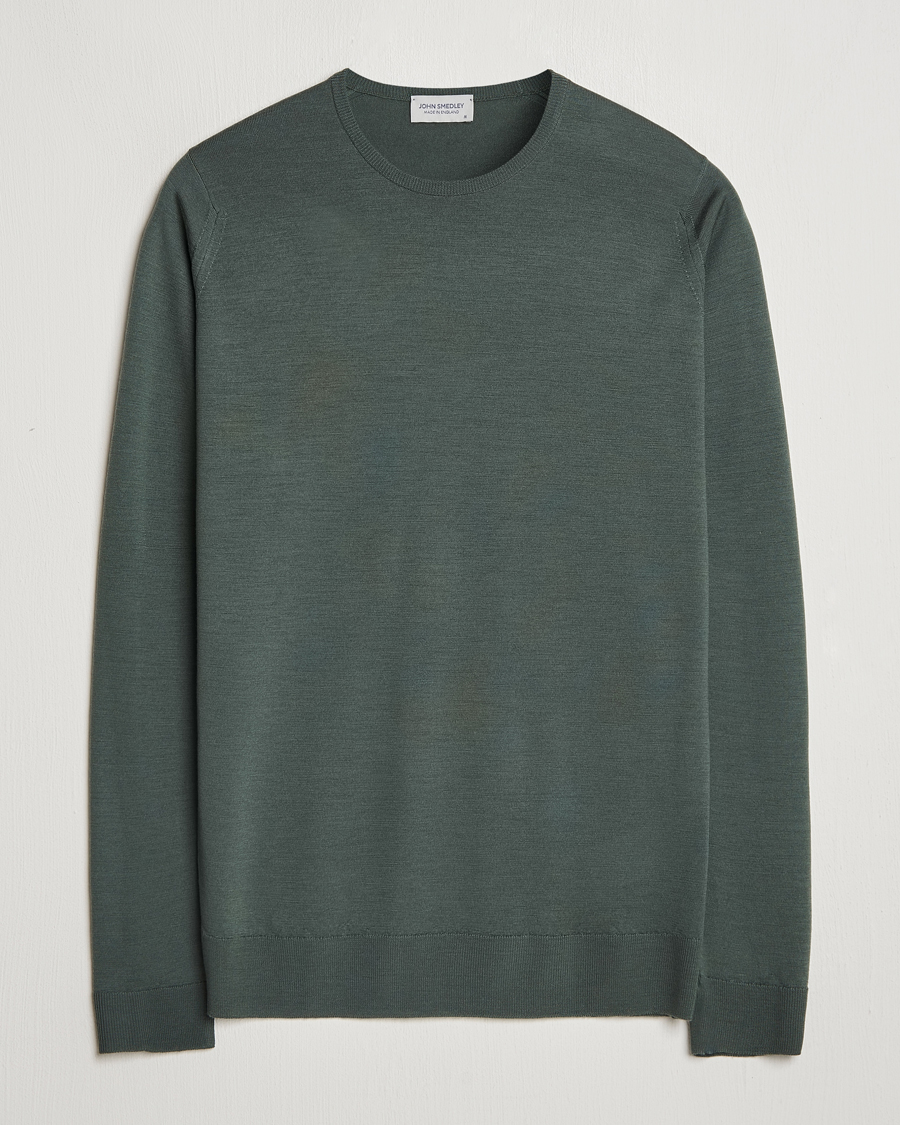 Homme | Pulls Et Tricots | John Smedley | Lundy Extra Fine Merino Crew Neck Highland Green