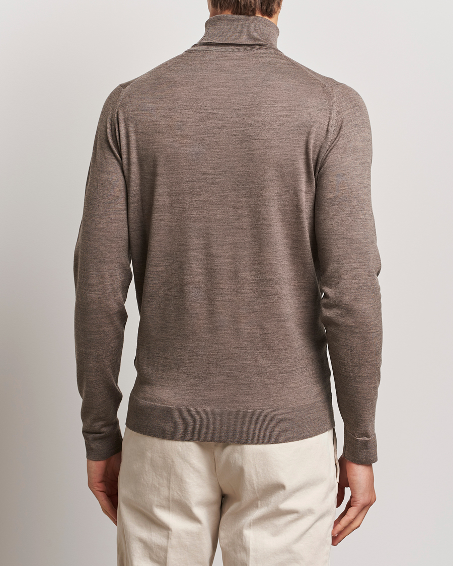 Homme | Pulls Et Tricots | John Smedley | Cherwell Extra Fine Merino Rollneck Mushroom Brown