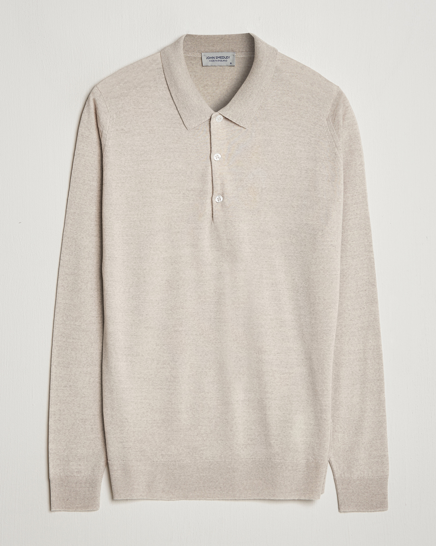 Homme | Pulls Et Tricots | John Smedley | Belper Extra Fine Merino Polo Pullover Grey Fleece