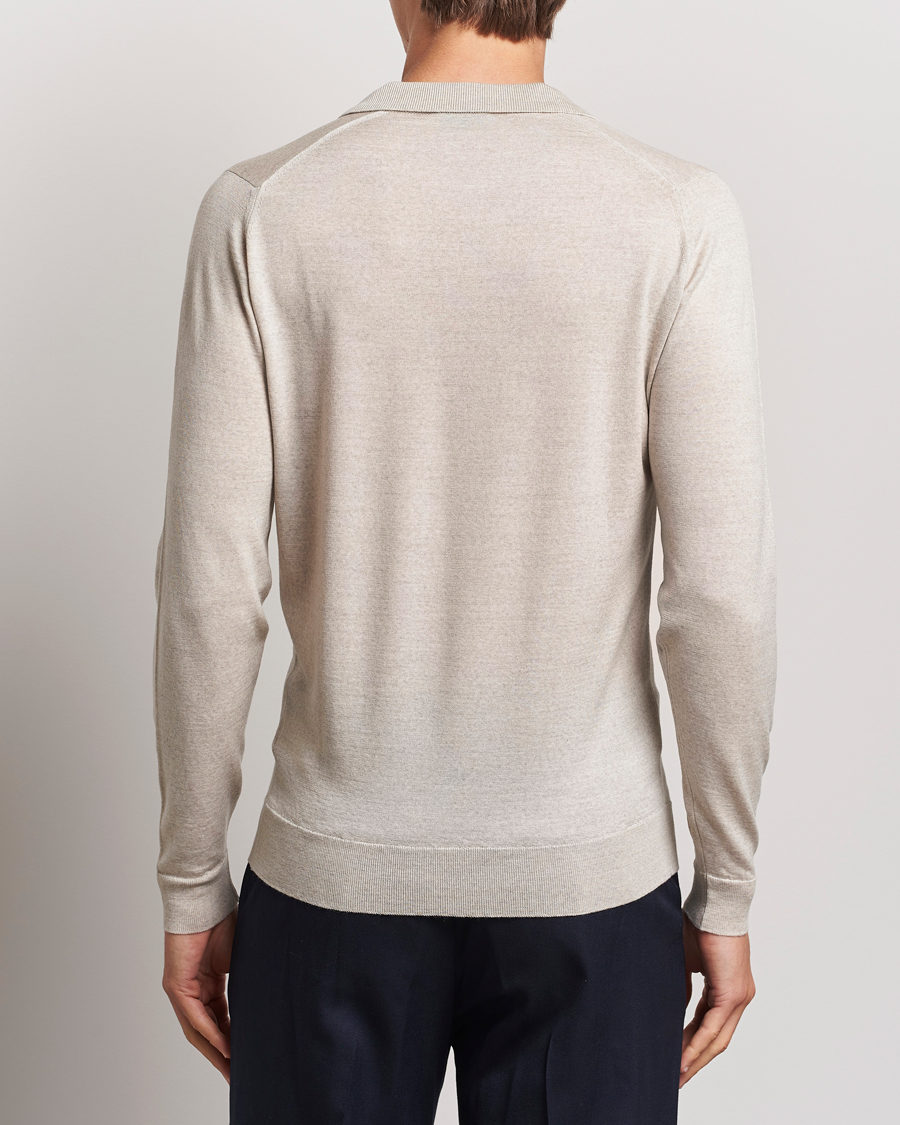 Homme | Pulls Et Tricots | John Smedley | Belper Extra Fine Merino Polo Pullover Grey Fleece