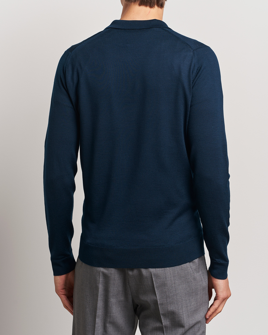 Homme | Pulls Et Tricots | John Smedley | Belper Extra Fine Merino Polo Pullover Orion Green
