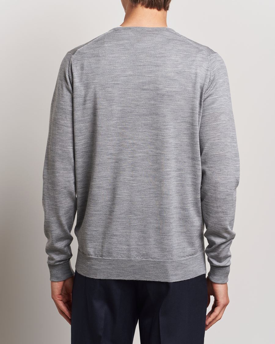 Homme | Pulls Et Tricots | John Smedley | Bobby Extra Fine Merino V-Neck Pullover Silver Grey