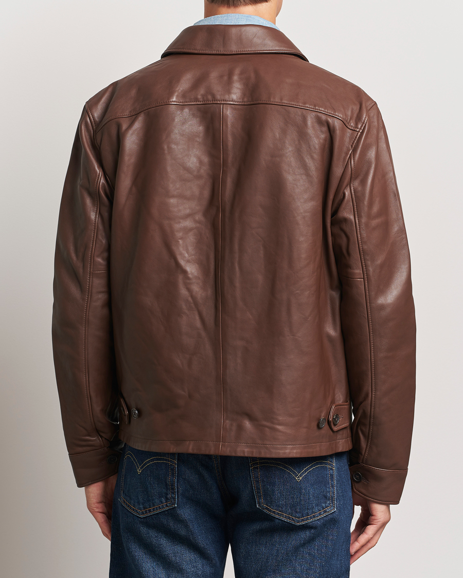 Homme | Manteaux Et Vestes | Polo Ralph Lauren | Maxwell Windbreaker Leather Jacket Bison Brown