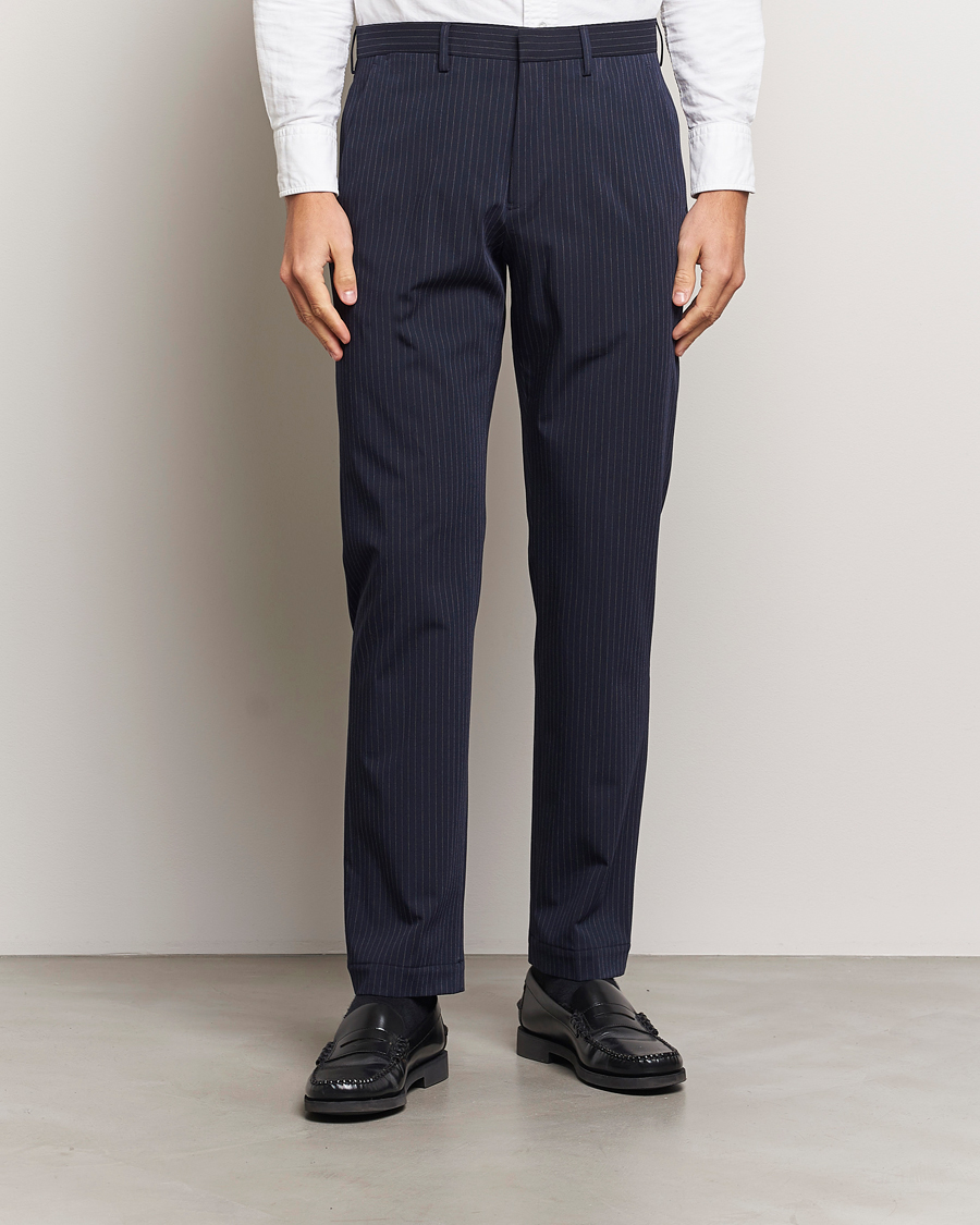 Homme | Pantalons | Polo Ralph Lauren | Straight Fit Hudson Pinstripe Pants Navy