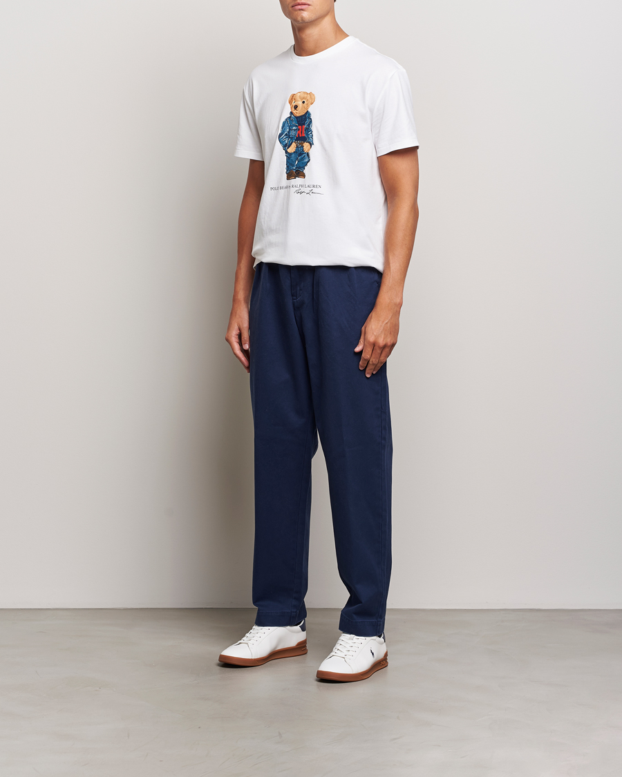 Homme | T-shirts | Polo Ralph Lauren | Crew Neck T-Shirt White Denim Bear