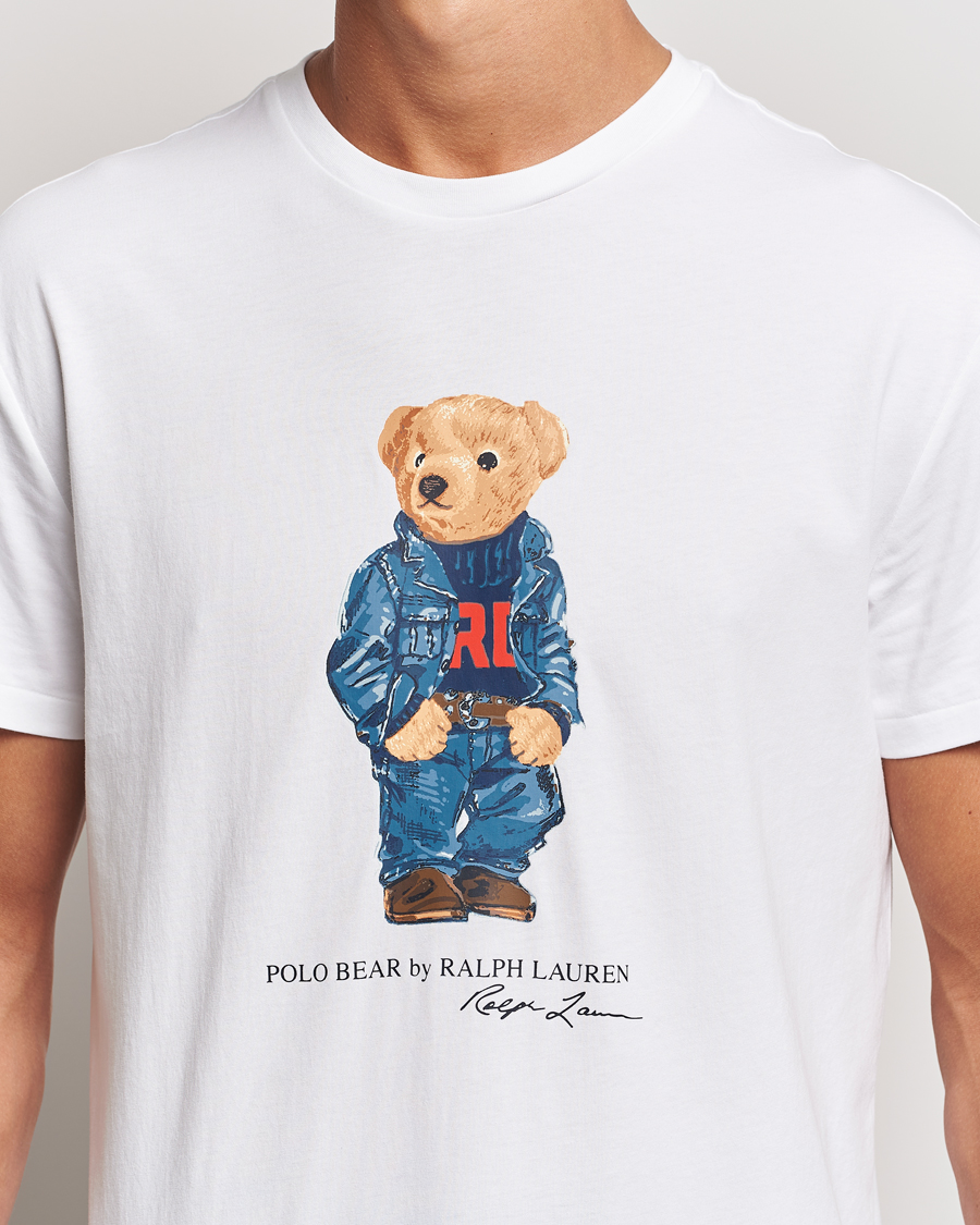 Homme | T-shirts | Polo Ralph Lauren | Crew Neck T-Shirt White Denim Bear
