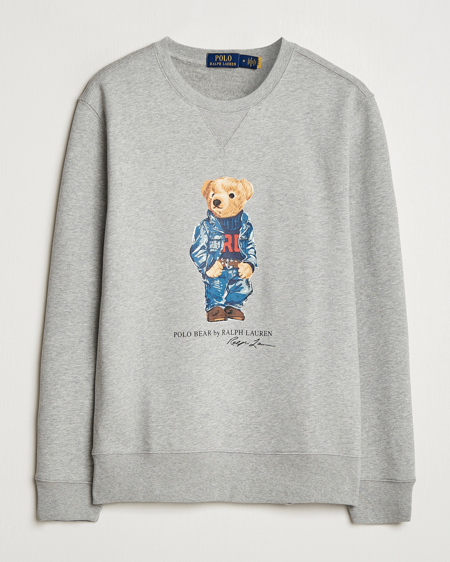 Homme | Pulls Et Tricots | Polo Ralph Lauren | Crew Neck Sweatshirt Andover Heather Denim Bear