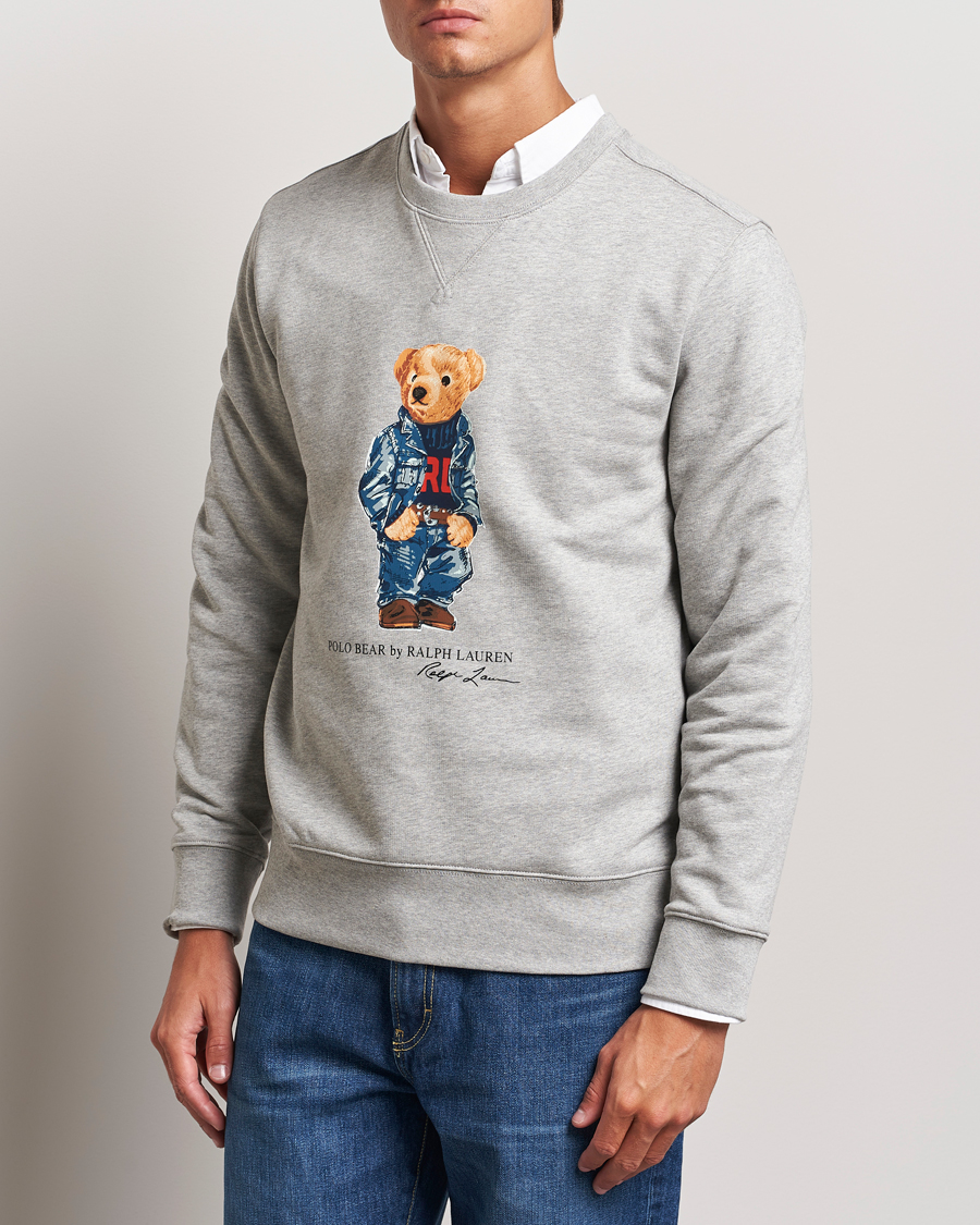 Homme | Pulls Et Tricots | Polo Ralph Lauren | Crew Neck Sweatshirt Andover Heather Denim Bear