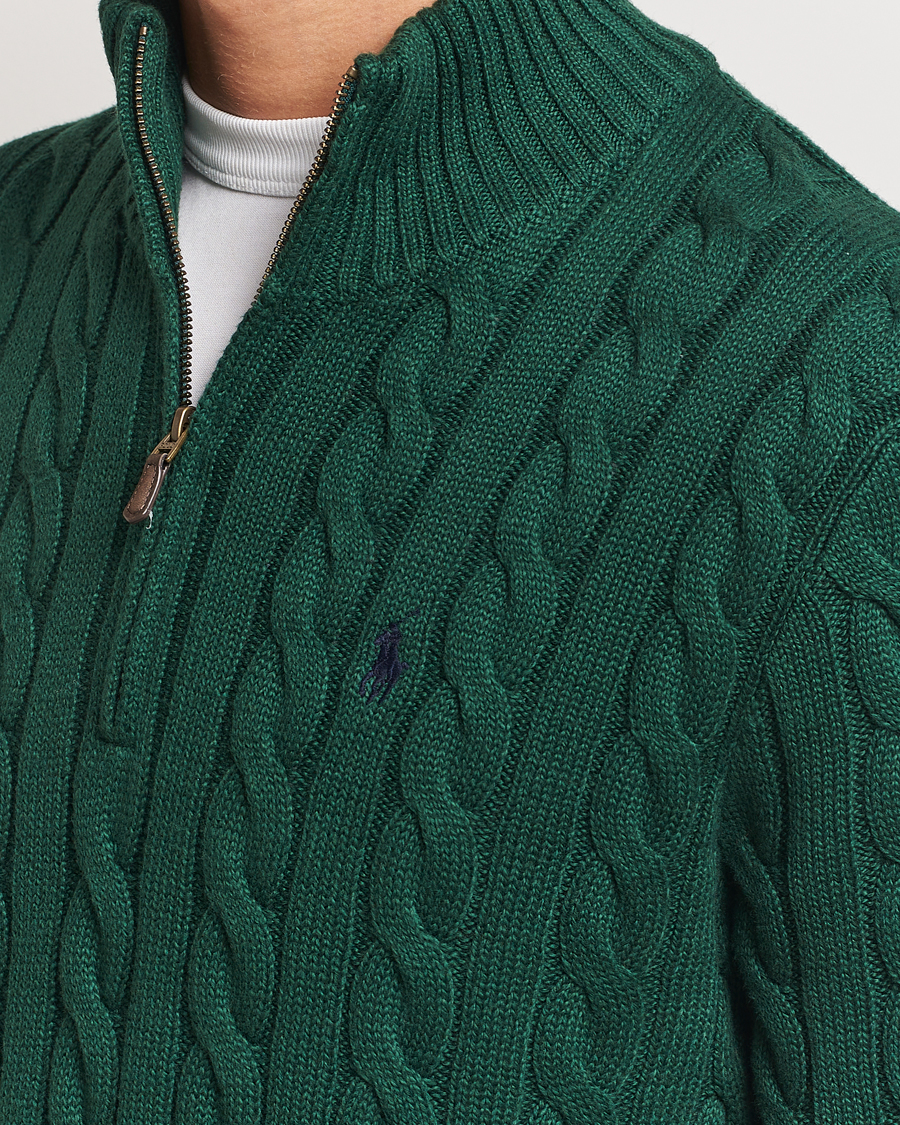 Homme | Pulls Et Tricots | Polo Ralph Lauren | Cotton Cable Half Zip Vintage Pine