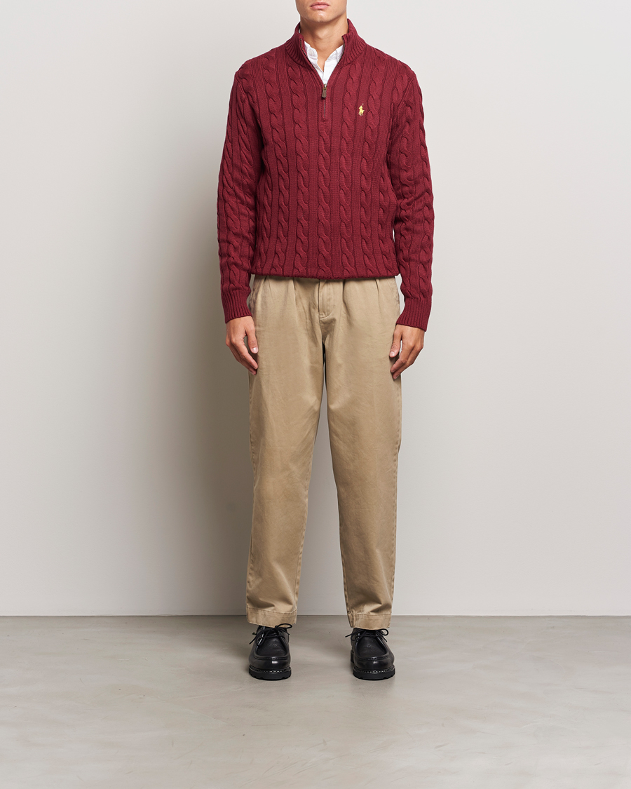 Homme | Pulls Et Tricots | Polo Ralph Lauren | Cotton Cable Half Zip Red Carpet