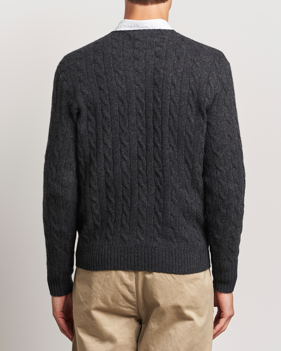 Homme | Pulls Et Tricots | Polo Ralph Lauren | Wool/Cashmere Cable Crew Neck Dark Granite Heather