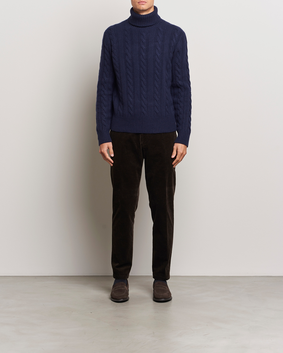 Homme | Pulls Et Tricots | Polo Ralph Lauren | Wool/Cashmere Cable Rollneck Hunter Navy