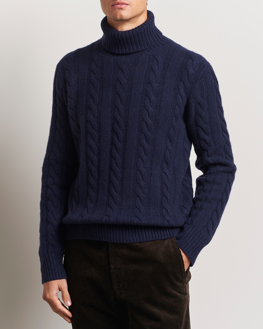 Homme | Pulls Et Tricots | Polo Ralph Lauren | Wool/Cashmere Cable Rollneck Hunter Navy