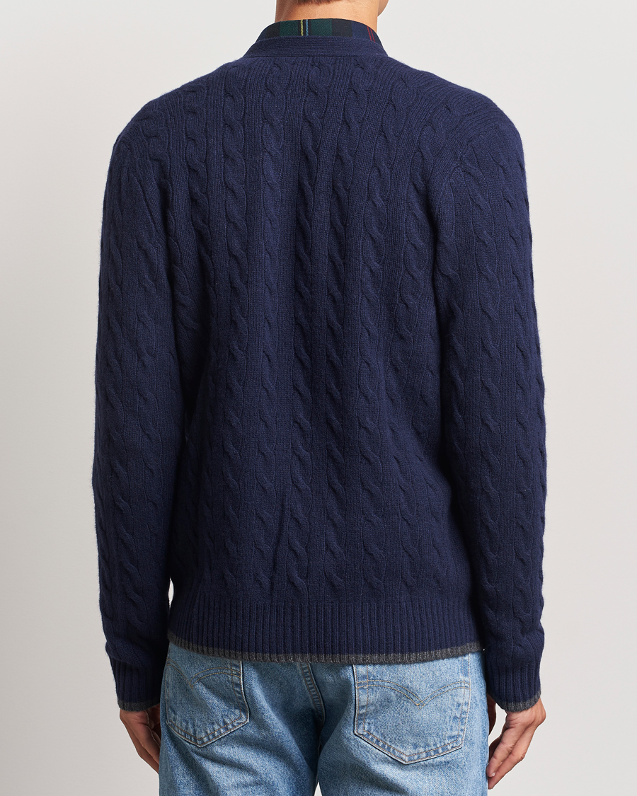 Homme | Pulls Et Tricots | Polo Ralph Lauren | Wool/Cashmere Cable Cardigan Hunter Navy