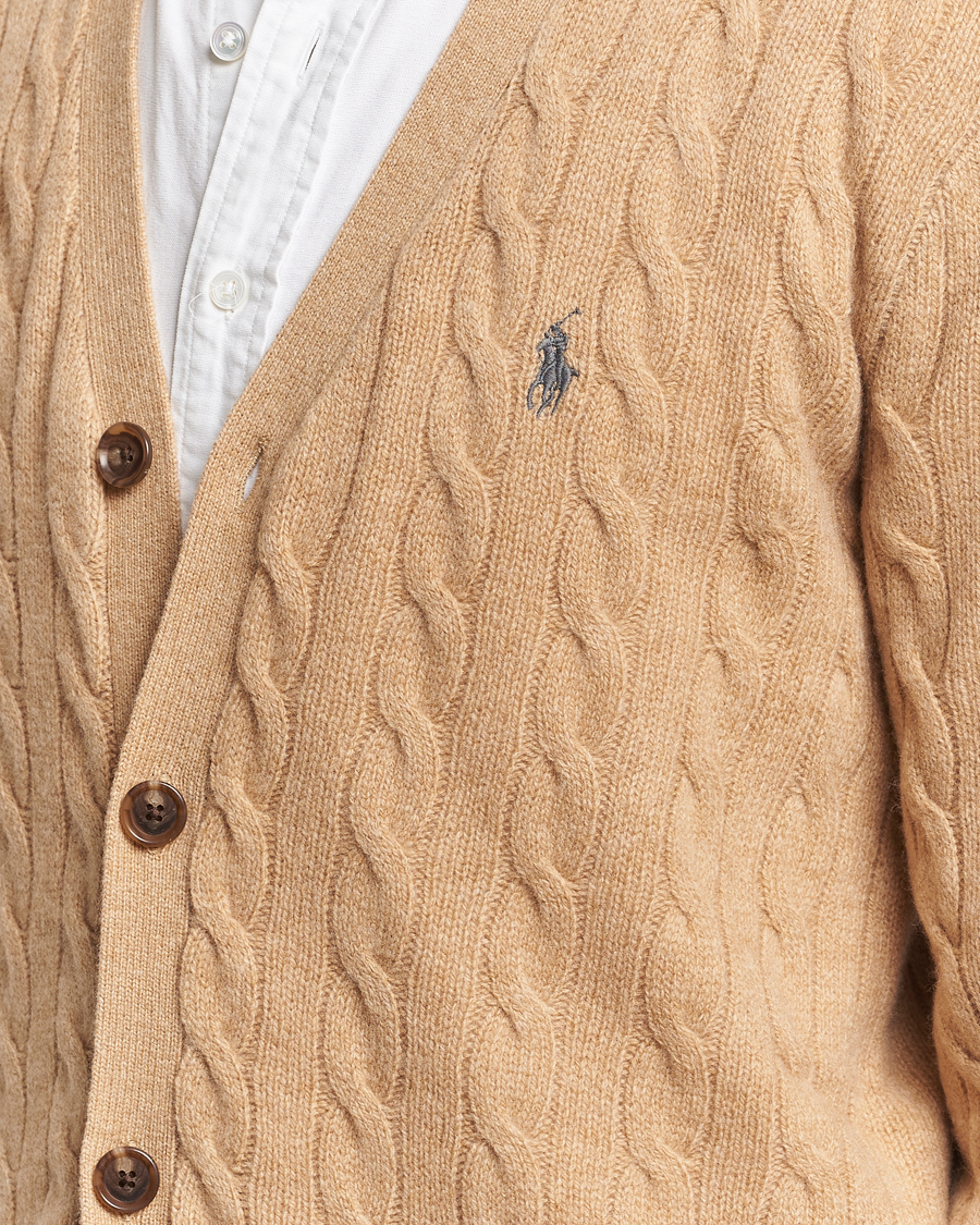 Homme | Pulls Et Tricots | Polo Ralph Lauren | Wool/Cashmere Cable Cardigan Camel Melange