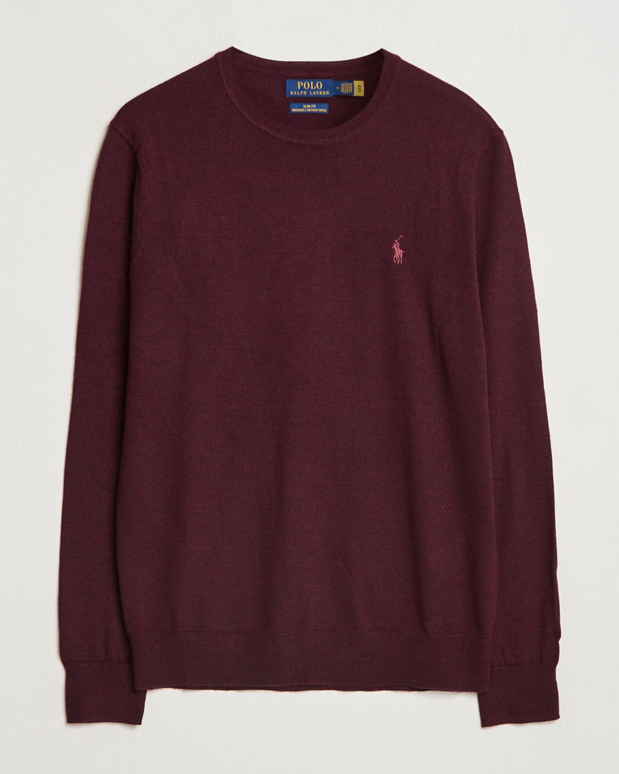 Homme | Pulls Et Tricots | Polo Ralph Lauren | Merino Crew Neck Pullover Aged Wine Heather