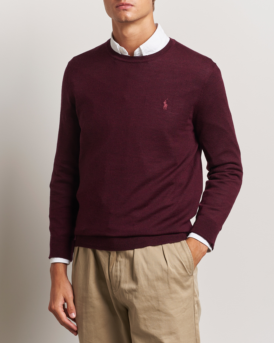 Homme | Pulls Et Tricots | Polo Ralph Lauren | Merino Crew Neck Pullover Aged Wine Heather