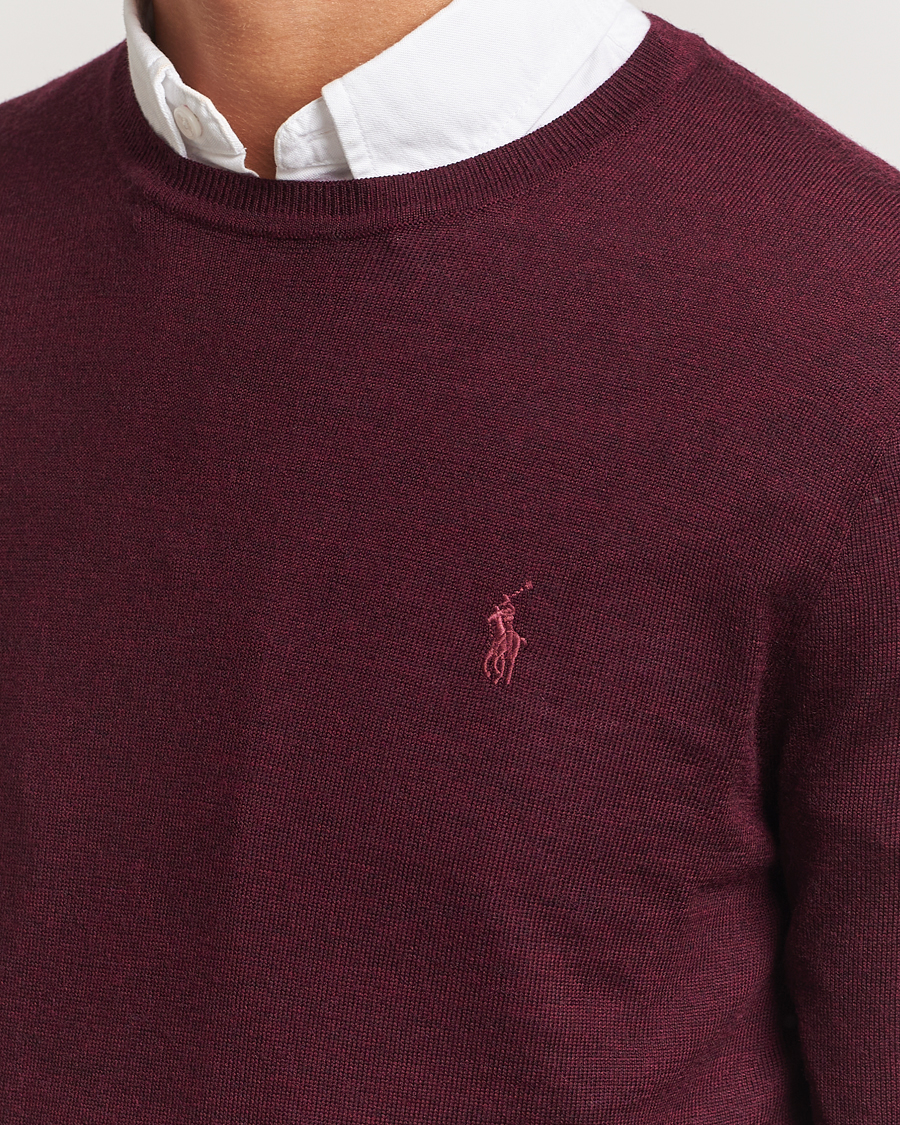 Homme | Pulls Et Tricots | Polo Ralph Lauren | Merino Crew Neck Pullover Aged Wine Heather