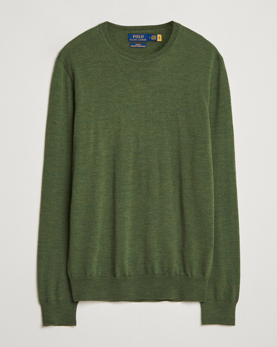 Homme | Pulls Et Tricots | Polo Ralph Lauren | Merino Crew Neck Pullover Classic Olive Heather