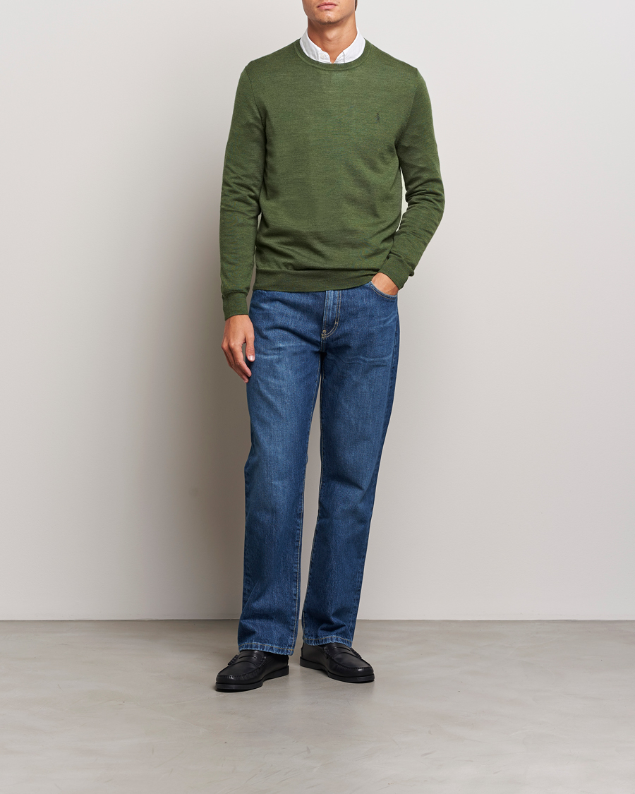 Homme | Pulls Et Tricots | Polo Ralph Lauren | Merino Crew Neck Pullover Classic Olive Heather