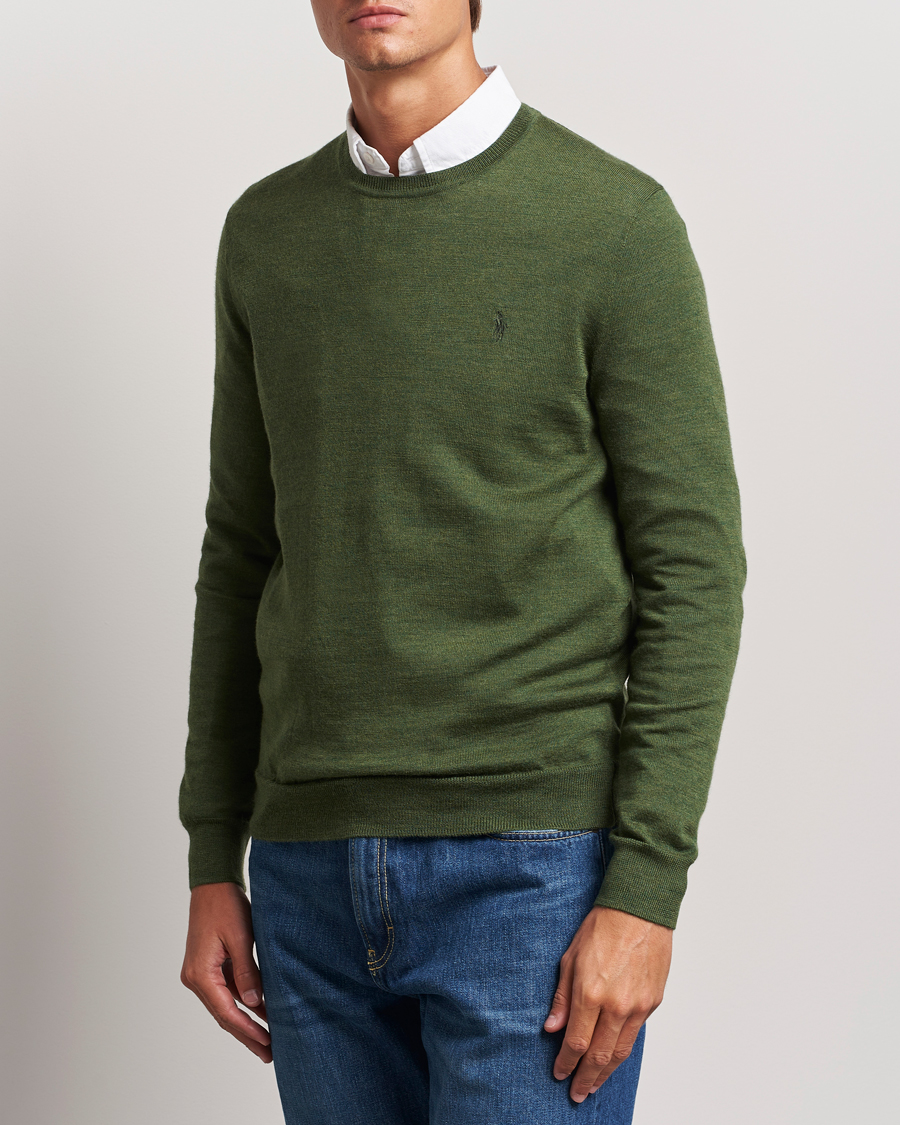Homme | Pulls Et Tricots | Polo Ralph Lauren | Merino Crew Neck Pullover Classic Olive Heather