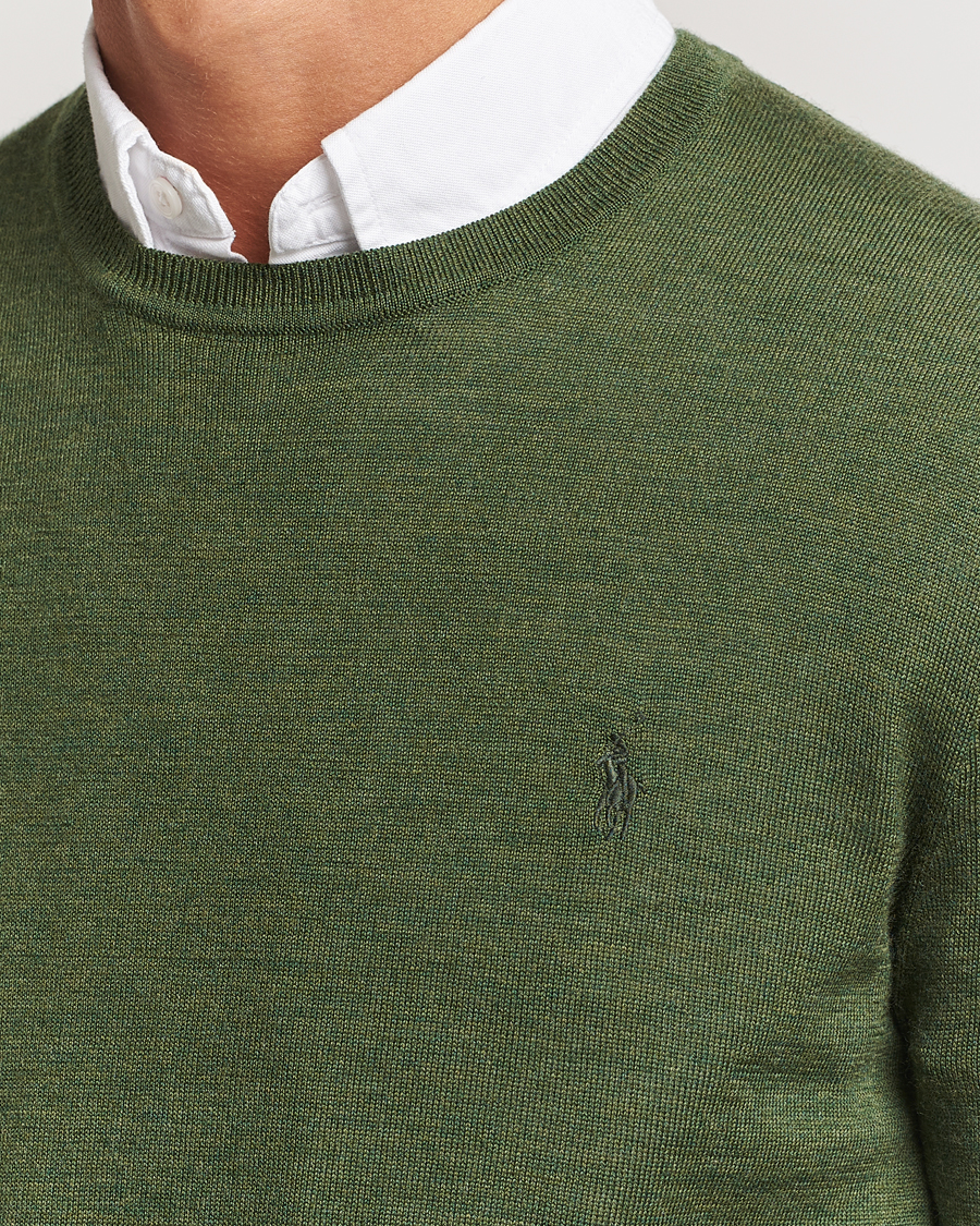 Homme | Pulls Et Tricots | Polo Ralph Lauren | Merino Crew Neck Pullover Classic Olive Heather
