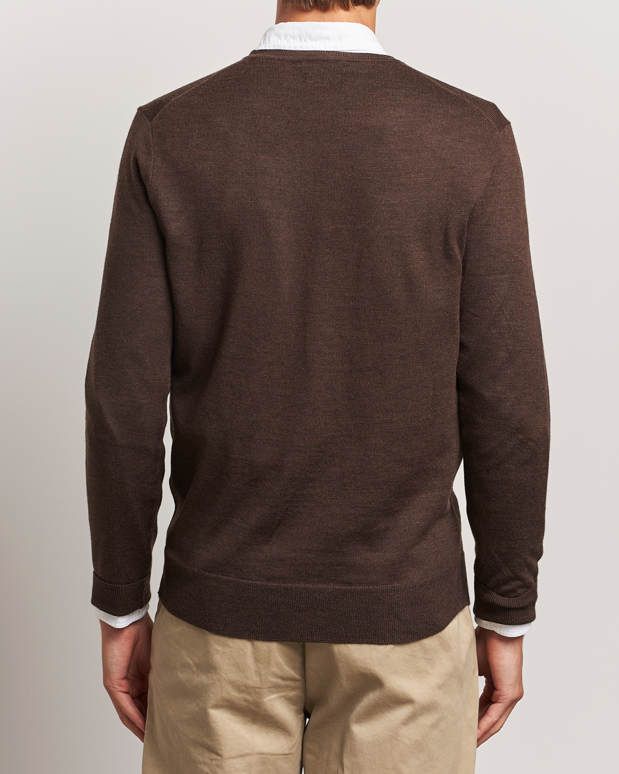 Homme | Pulls Et Tricots | Polo Ralph Lauren | Merino Crew Neck Pullover Cacao Brown Heather