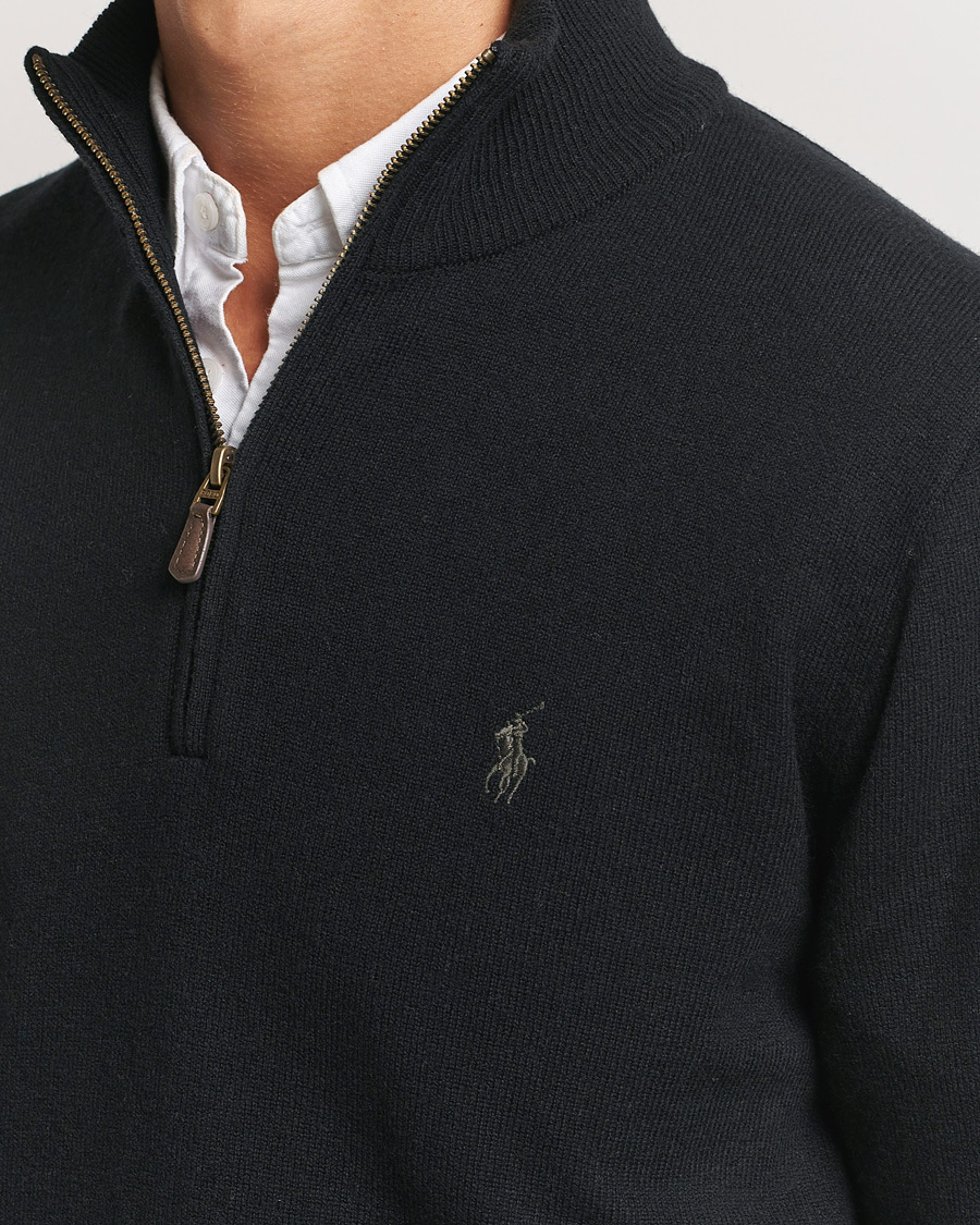 Homme | Pulls Et Tricots | Polo Ralph Lauren | Merino Half-Zip Sweater Polo Black