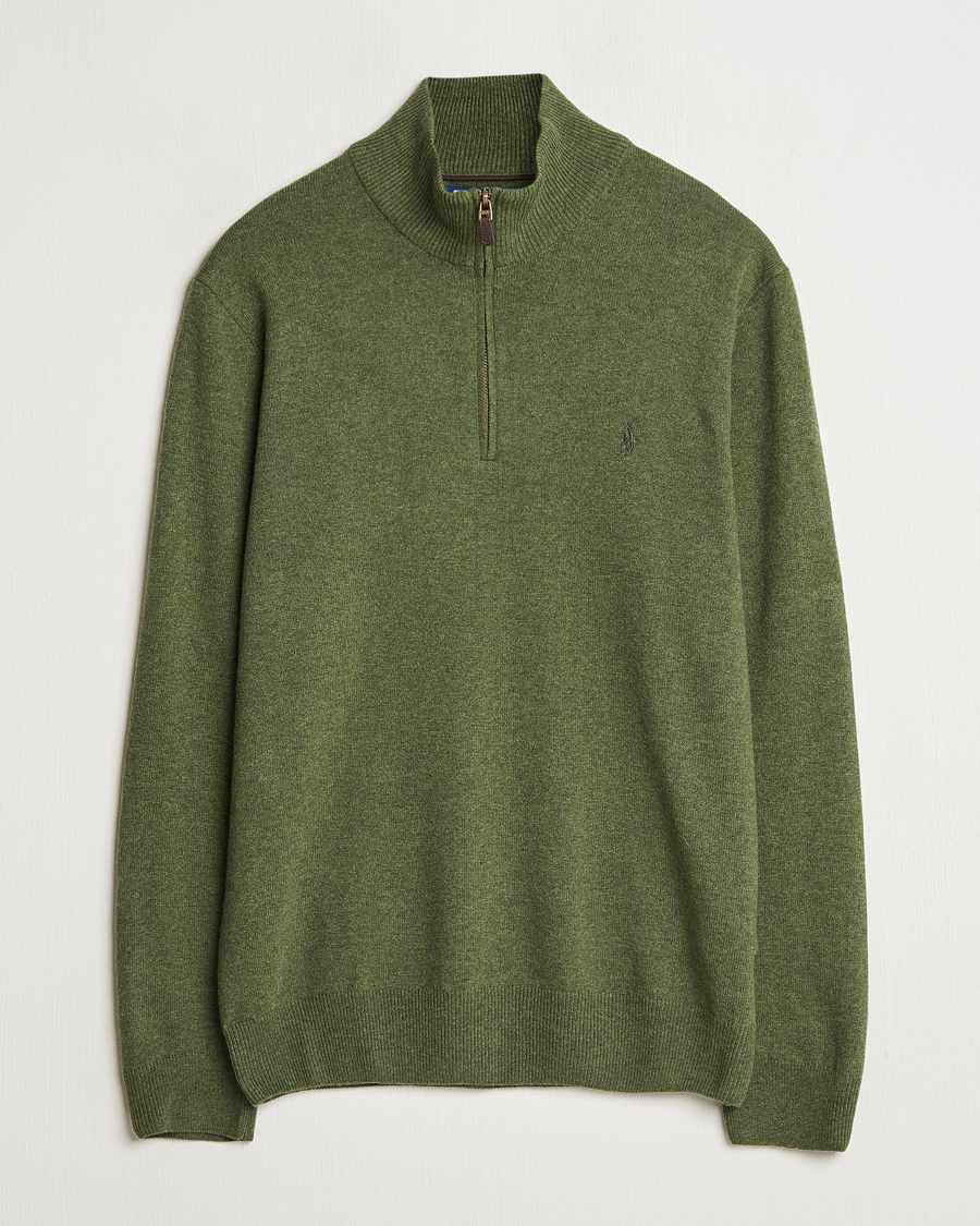 Homme | Pulls Et Tricots | Polo Ralph Lauren | Merino Half-Zip Sweater Classic Olive Heather