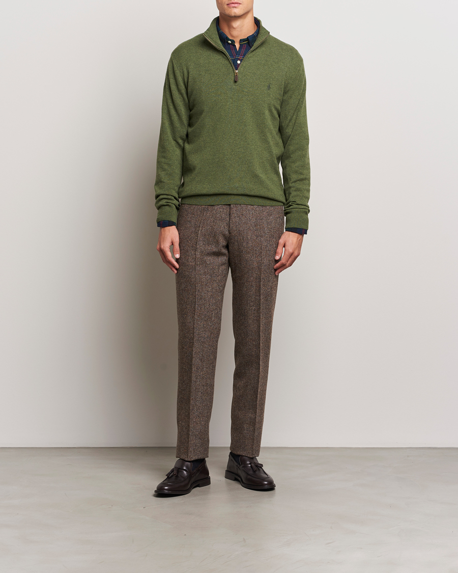 Homme | Pulls Et Tricots | Polo Ralph Lauren | Merino Half-Zip Sweater Classic Olive Heather